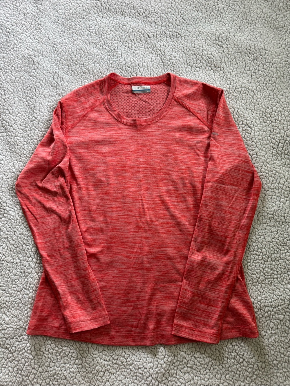 Columbia Heathered Coral Long Sleeve
